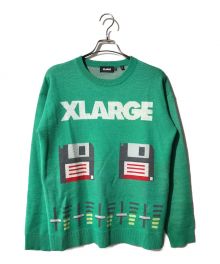 X-LARGE（エクストララージ）の古着「ANALOG JAQUARD SWEAT」｜グリーン