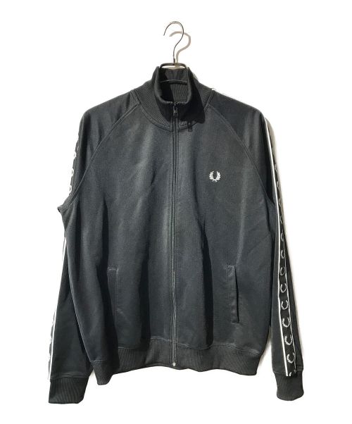 FRED PERRY（フレッドペリー）FRED PERRY (フレッドペリー) SEASONAL TAPED TRACK JACKET/トラックジャケット ブラック サイズ:Lの古着・服飾アイテム