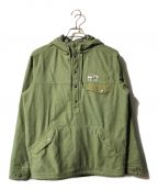 Patagoniaパタゴニア）の古着「RECLAIMED WOOL SNAP T PULLOVER/フーデッドジャケット」｜オリーブ