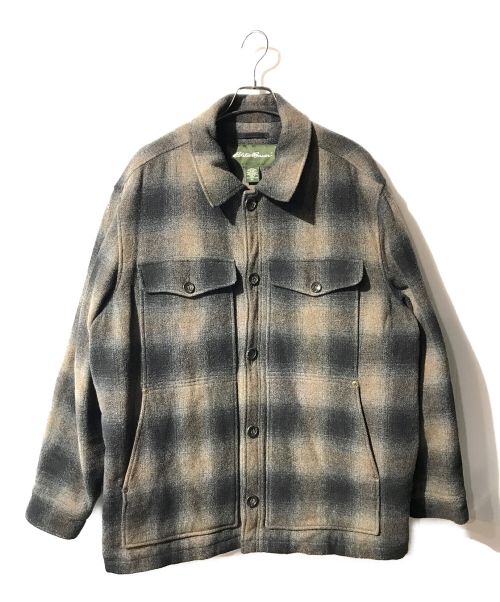 Eddie Bauer（エディーバウアー）Eddie Bauer (エディーバウアー) BIGオンブレチャックジャケット ブラック サイズ:XLの古着・服飾アイテム