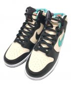 NIKEナイキ）の古着「Nike Dunk High Retro EMB/ハイカットスニーカー」｜アイボリー×ブラック×ブルー