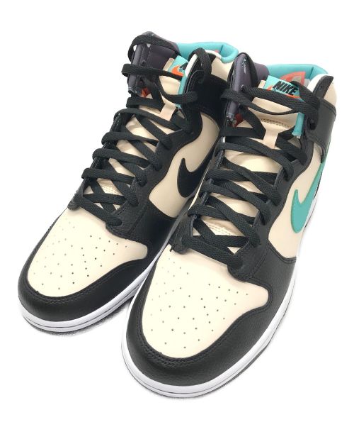 NIKE（ナイキ）NIKE (ナイキ) Nike Dunk High Retro EMB/ハイカットスニーカー アイボリー×ブラック×ブルー サイズ:28.5の古着・服飾アイテム