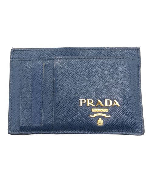 PRADA（プラダ）PRADA (プラダ) PRADA SAFFIANO METAL カードケース ネイビーの古着・服飾アイテム