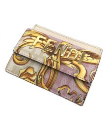 FENDI×VERSACE（フェンディ×ヴェルサーチ）の古着「レザー カードケース」｜ピンク