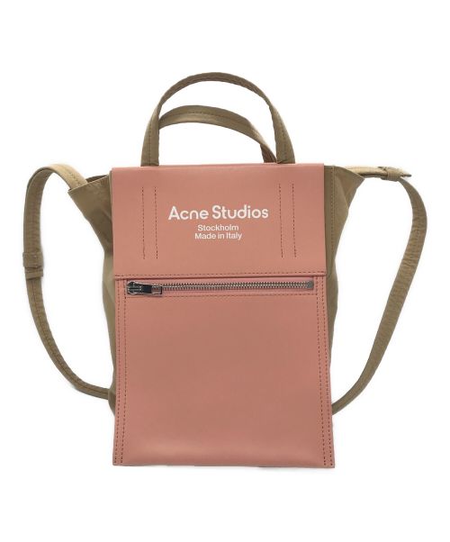 Acne studios（アクネ ストゥディオス）Acne studios (アクネストゥディオス) ペイパリーナイロントートバッグ ピンクベージュの古着・服飾アイテム