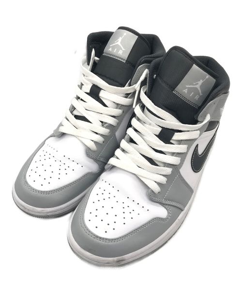 NIKE（ナイキ）NIKE (ナイキ) Air Jordan 1 Mid グレー×ホワイト サイズ:26.5㎝の古着・服飾アイテム