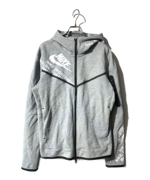 NIKE（ナイキ）NIKE (ナイキ) TCH FLC FZ WR HOODIE ライトグレー サイズ:Ｍの古着・服飾アイテム