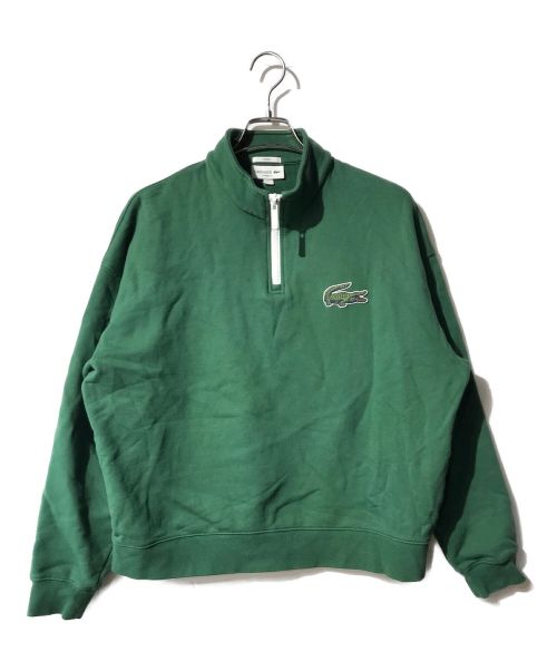 LACOSTE（ラコステ）LACOSTE (ラコステ) ハーフジップオーガニックコットンスウェット グリーン サイズ:Lの古着・服飾アイテム