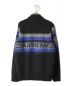 SUPREME (シュプリーム) Brushed Wool Zip Up Sweater ブラック×ブルー サイズ:Ｓ：13800円