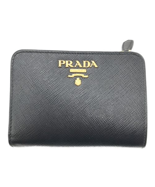 PRADA（プラダ）PRADA (プラダ) サフィアーノスモールウォレット ブラックの古着・服飾アイテム
