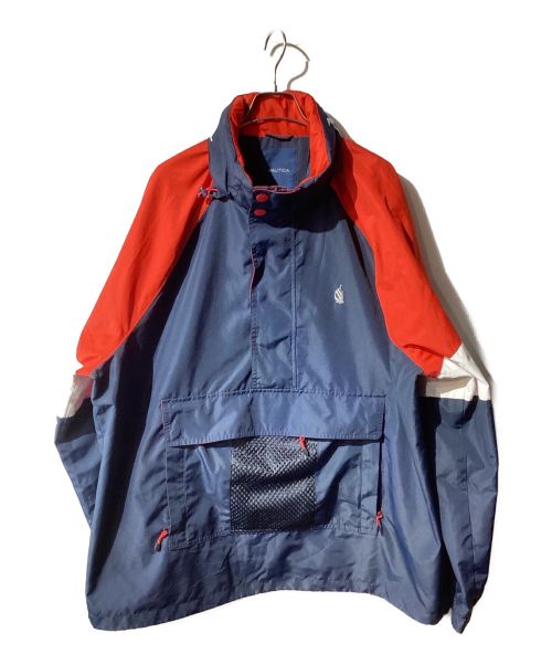 NAUTICA（ノーティカ）NAUTICA (ノーティカ) アノラックパーカー レッド×ネイビー サイズ:ＸＬの古着・服飾アイテム