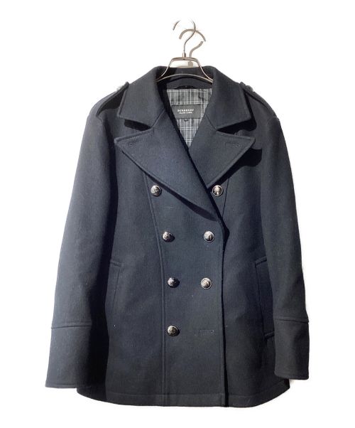 BURBERRY BLACK LABEL（バーバリーブラックレーベル）BURBERRY BLACK LABEL (バーバリーブラックレーベル) ナポレオンPコート ブラック サイズ:Ｌの古着・服飾アイテム