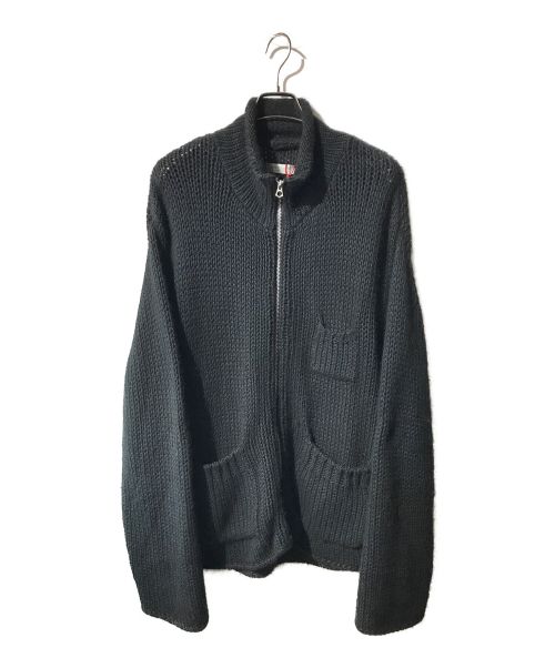 ENCOMING（インカミング）ENCOMING (インカミング) KNITTED HIGH NEXK BLOUSON ブラック サイズ:Lの古着・服飾アイテム