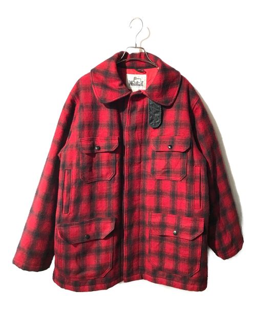 WOOLRICH（ウールリッチ）WOOLRICH (ウールリッチ) マッキーノジャケット レッド×ブラック サイズ:Lの古着・服飾アイテム