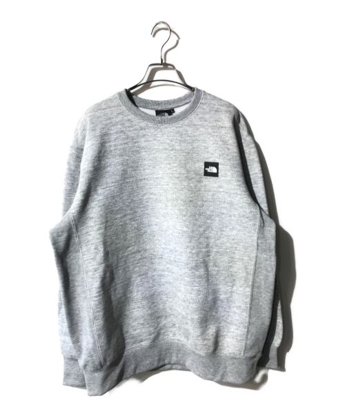 THE NORTH FACE（ザ ノース フェイス）THE NORTH FACE (ザ ノース フェイス) Square Logo Crewneck Sweat グレー サイズ:Ｌの古着・服飾アイテム