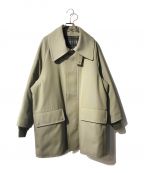 beautiful peopleビューティフルピープル）の古着「c/w Gabardine Riding Coat」｜ブラック×カーキ