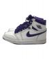 NIKE (ナイキ) Air Jordan 1 HI OG ホワイト×パープル サイズ:22.5cm：10000円