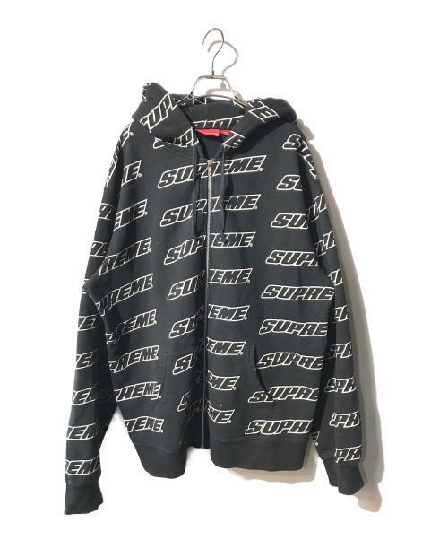 SUPREME（シュプリーム）Supreme (シュプリーム) 18SS Repeat Zip Up Hooded Sweatshirt ブラック サイズ:XLの古着・服飾アイテム