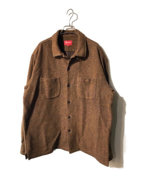 SUPREME（シュプリーム）SUPREME (シュプリーム) brushed flannel twill shirt ブラウン サイズ:Lの古着・服飾アイテム