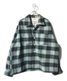 STEAD（ステッド）の古着「FLANNEL CHECK SHIRTS」｜グリーン×ブラック