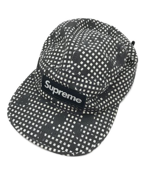 SUPREME（シュプリーム）Supreme (シュプリーム) Grid Camo Camp Cap ブラック×ホワイトの古着・服飾アイテム