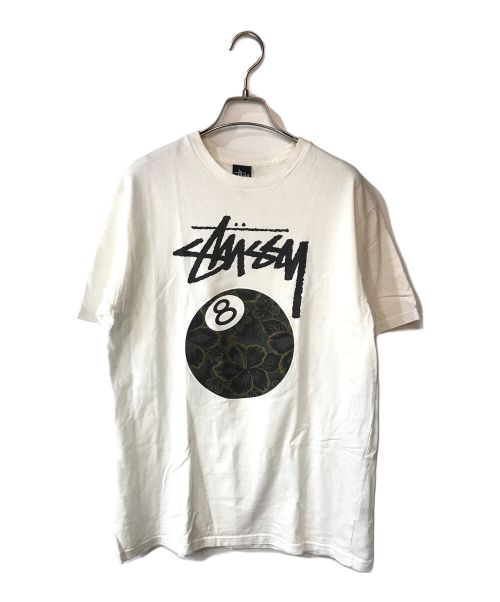 stussy（ステューシー）stussy (ステューシー) プリントTシャツ ホワイト サイズ:Ｌの古着・服飾アイテム