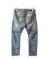 BALMAIN (バルマン) DESTROYED PAINTED JEANS / ダメージ加工ペイントデニムパンツ インディゴ サイズ:28：10000円