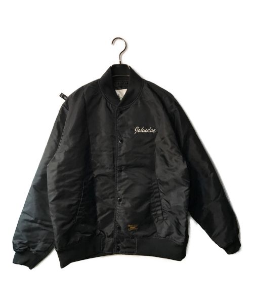 WTAPS（ダブルタップス）WTAPS (ダブルタップス) TEAM JK／JACKET．NYLON．SATIN ブラック サイズ:不明の古着・服飾アイテム