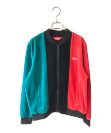 SUPREME（シュプリーム）の古着「VELOUR ZIP UP JACKET」｜レッド×グリーン×ブラック