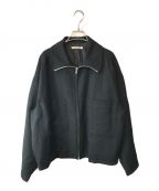 AURALEEオーラリー）の古着「WOOL SERGE ZIP-UP BLOUSON」｜ブラック