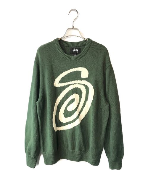 stussy（ステューシー）stussy (ステューシー) CURLYSWEATER グリーン サイズ:Ｍの古着・服飾アイテム