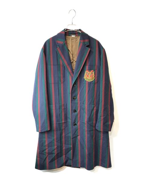 GUCCI（グッチ）GUCCI (グッチ) STRIPED WOOL COAT WITH CREST マルチカラー サイズ:44の古着・服飾アイテム