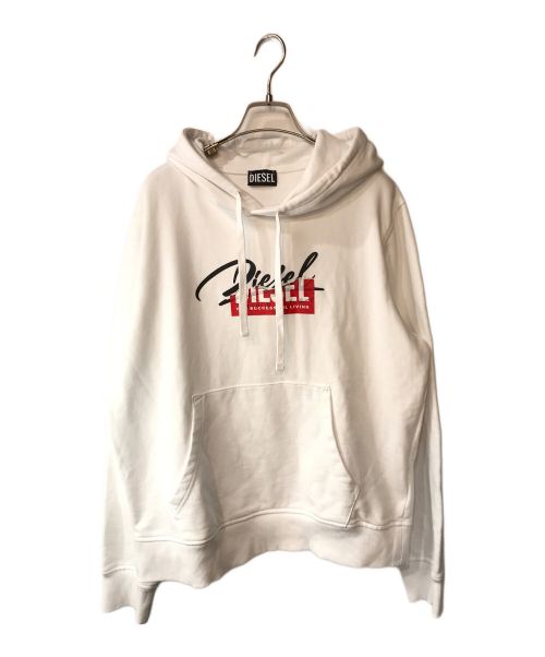 DIESEL（ディーゼル）DIESEL (ディーゼル) S-GINN-HOOD NEW CUTY SWEAT-SHIRT ホワイト サイズ:Ｌの古着・服飾アイテム