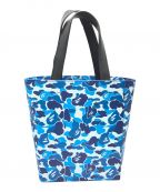 A BATHING APEアベイシングエイプ）の古着「ABC CAMO TOTE BAG」｜ブルー×ホワイト