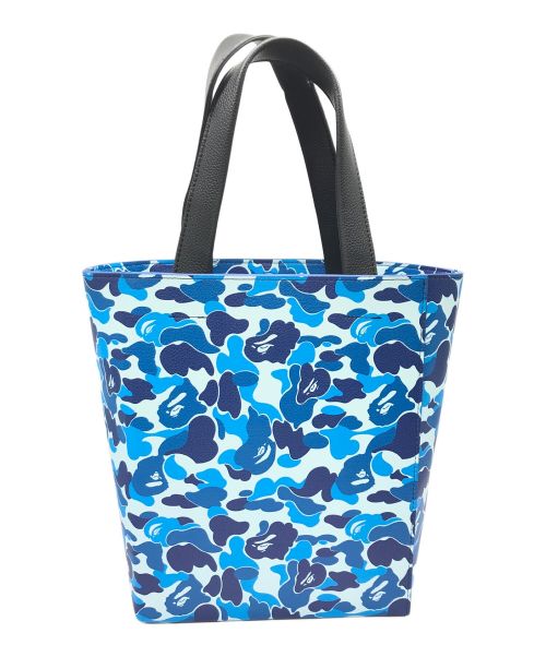 A BATHING APE（アベイシングエイプ）A BATHING APE (アベイシングエイプ) ABC CAMO TOTE BAG ブルー×ホワイトの古着・服飾アイテム