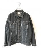 X-GIRLエックスガール）の古着「2-TONE DENIM JACKET」｜ブラック