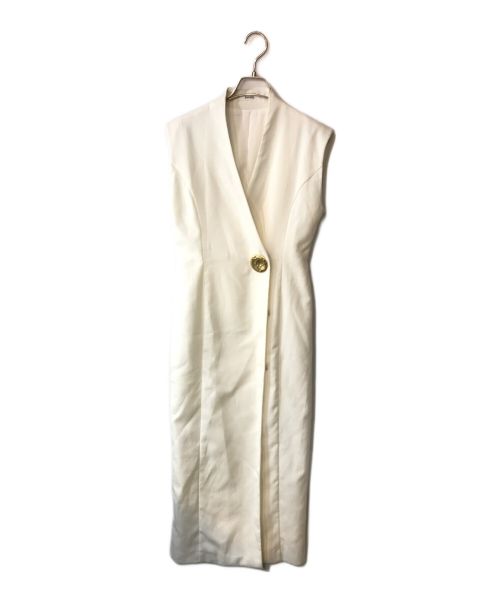 Snidel（スナイデル）Snidel (スナイデル) ボタンナローワンピ ホワイトの古着・服飾アイテム