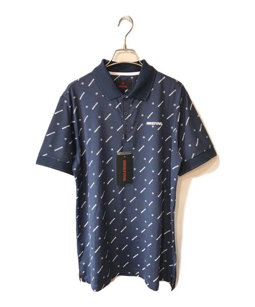 BRIEFING（ブリーフィング）BRIEFING (ブリーフィング) MENS MONOGRAM POLO ネイビー サイズ:Ｌ 未使用品の古着・服飾アイテム