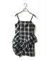 SLY（スライ）の古着「DAMAGE FLANNEL CAMI ショートワンピース」｜ブラック×ホワイト