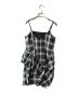 SLY (スライ) DAMAGE FLANNEL CAMI ショートワンピース ブラック×ホワイト サイズ:FREE：6000円