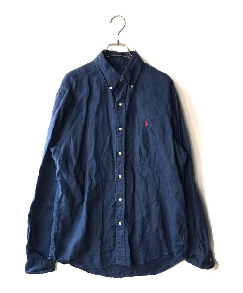 RALPH LAUREN（ラルフローレン）RALPH LAUREN (ラルフローレン) 長袖リネンシャツ ネイビー サイズ:Mの古着・服飾アイテム