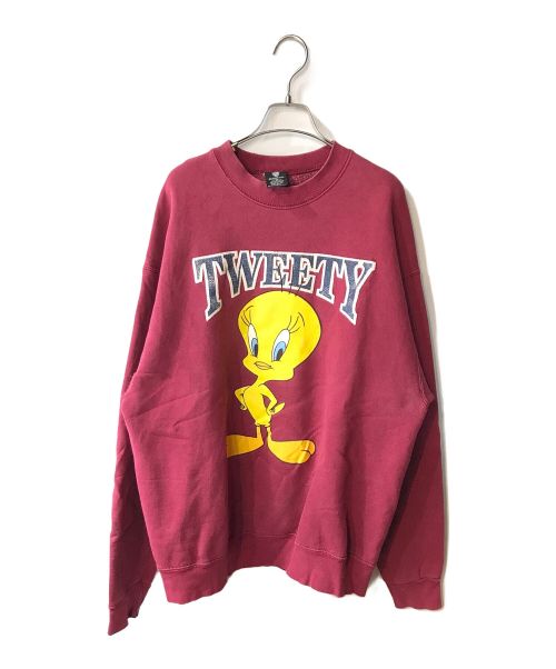 WARNER BROS（ワーナーブラザーズ）WARNER BROS (ワーナーブラザーズ) TWEETY スウェット レッド サイズ:XLの古着・服飾アイテム