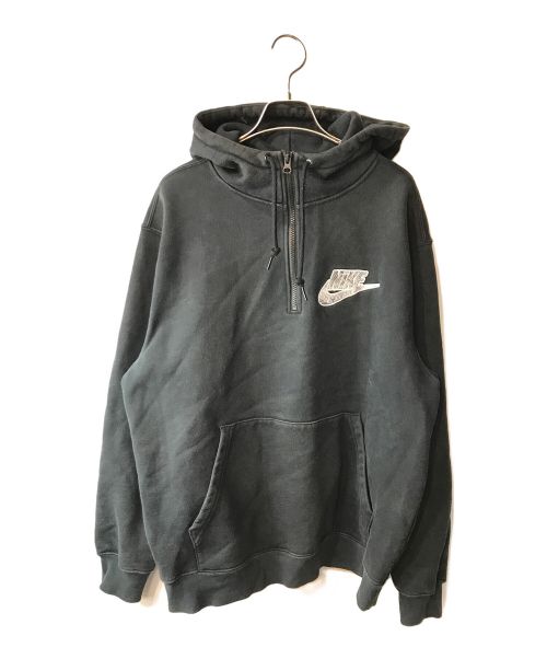 NIKE（ナイキ）NIKE (ナイキ) Supreme (シュプリーム) Half Zip Hooded Sweatshirt ブラック サイズ:Ｍの古着・服飾アイテム