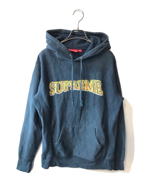 SUPREME（シュプリーム）Supreme (シュプリーム) Metallic Arc Hooded Sweatshirt ネイビー サイズ:Ｍの古着・服飾アイテム