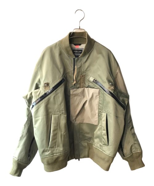 sacai（サカイ）sacai (サカイ) ACRONYM (アクロニウム) BOMBER JACKET グリーン サイズ:3の古着・服飾アイテム