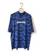 BRIEFINGブリーフィング）の古着「MS CAMOUFLAGE MOCK NECK RELAXED FIT」｜ブルー