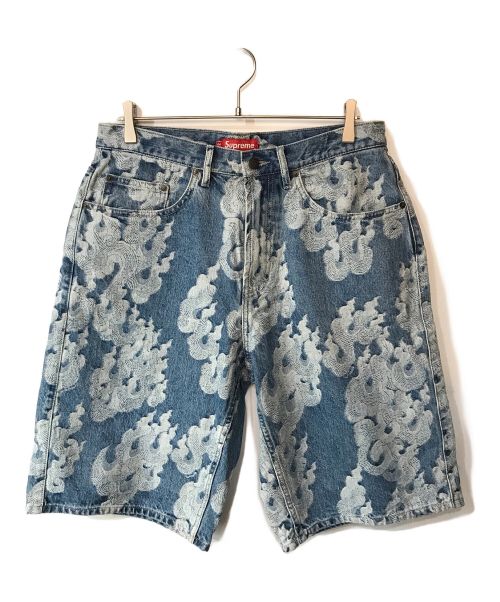 SUPREME（シュプリーム）Supreme (シュプリーム) 23SS Flames Jacquard Baggy Denim Short インディゴ サイズ:32の古着・服飾アイテム