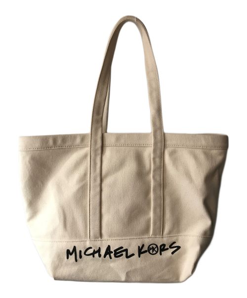 MICHAEL KORS（マイケルコース）MICHAEL KORS (マイケルコース) キャンバストートバッグ アイボリーの古着・服飾アイテム