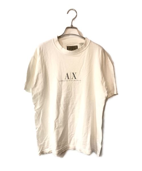 ARMANI JEANS（アルマーニジーンズ）ARMANI JEANS (アルマーニジーンズ) ボルトプリントTシャツ ホワイト サイズ:Ｓの古着・服飾アイテム