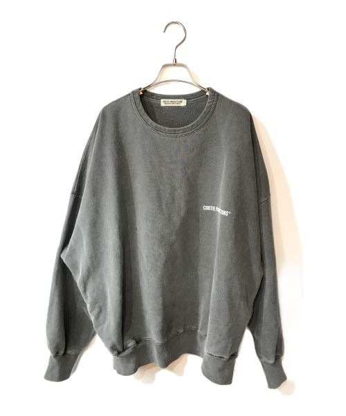 COOTIE PRODUCTIONS（クーティープロダクツ）COOTIE PRODUCTIONS (クーティープロダクツ) Pigment Dyed Open End Yarn Sweat Crew グレー サイズ:Ｍの古着・服飾アイテム